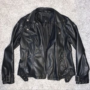 Faux Leather Moto Jacket